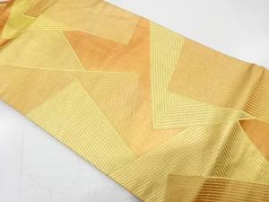 アンティーク　幾何学模様織り出し名古屋帯（着用可）